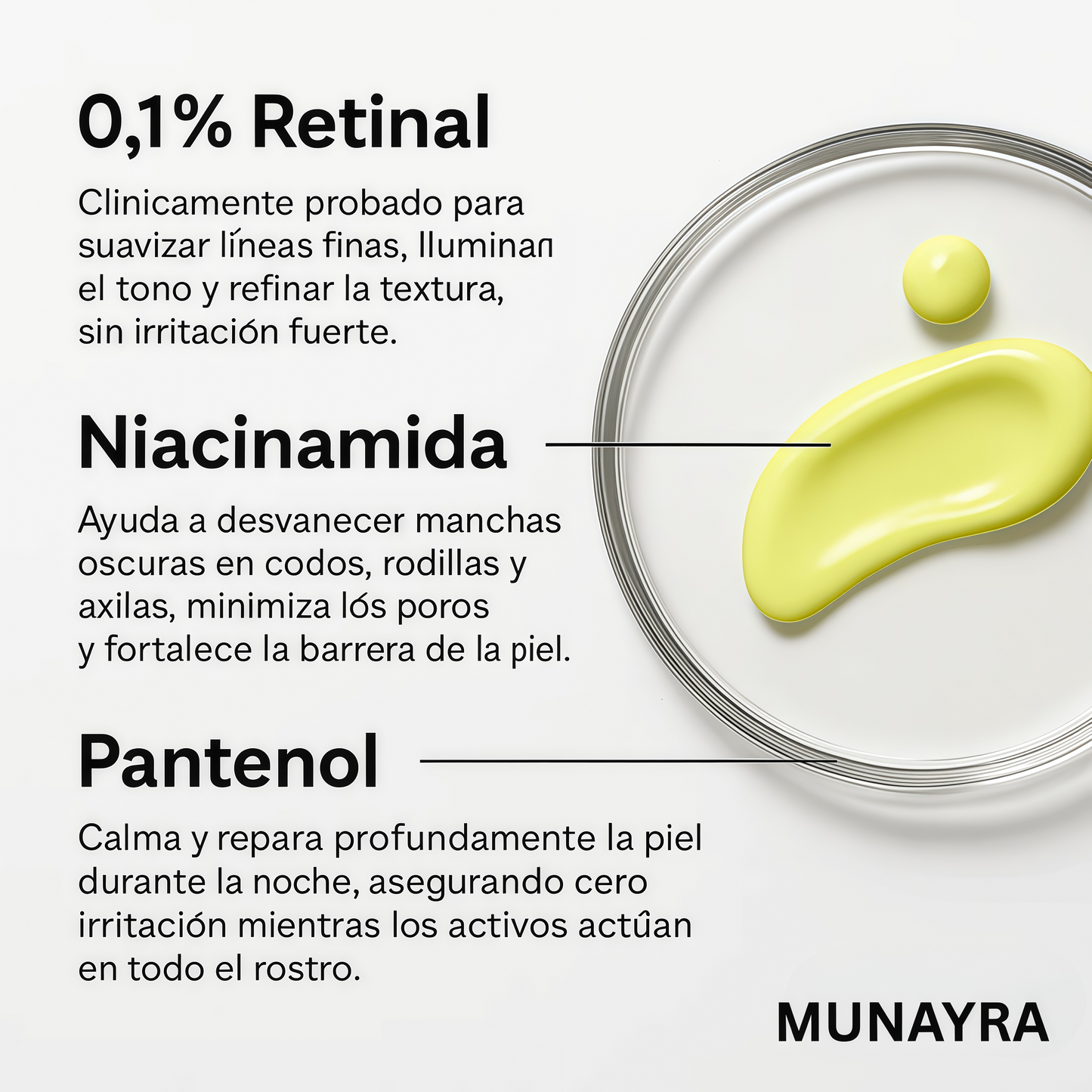Munayra® Retinal Shot Coreano para Piel Renovada